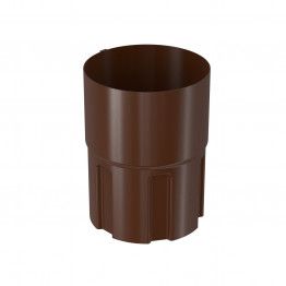 Соединитель водосточной BRYZA STAL трубы 64-432/ 100мм/ коричневый