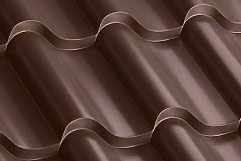 Металлочерепица МП Монтерроса-Х PURMAN RAL8017 Коричневый шоколад