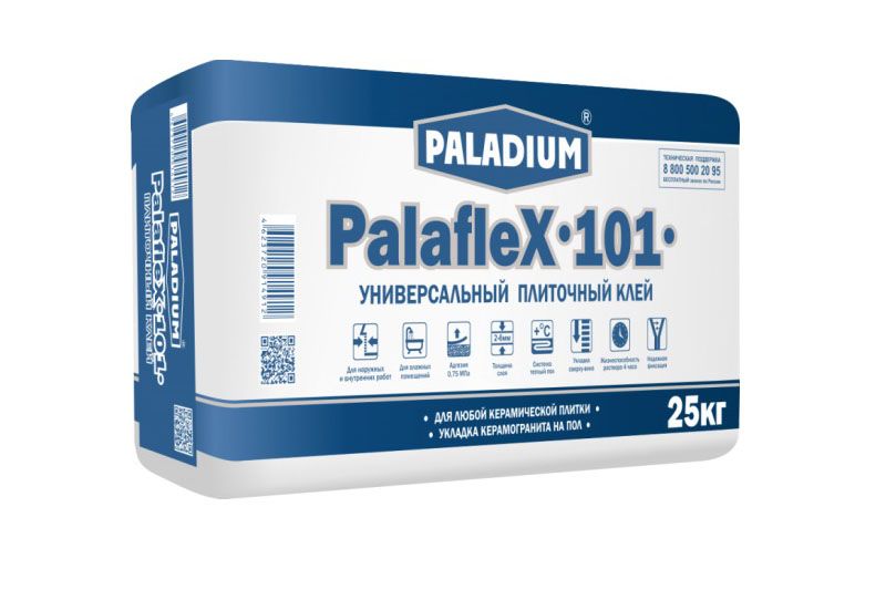 PALADIUM PalafleX-101 Палафлекс-101 ПЛИТОЧНЫЙ КЛЕЙ УНИВЕРСАЛЬНЫЙ 25кг