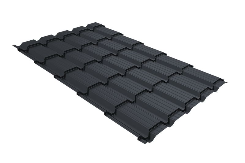 Металлочерепица Grand Line Quadro Satin RAL 7024