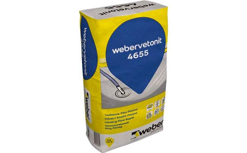Наливной пол weber.vetonit 4655 (Industry Flow Rapid), серый, 20 кг