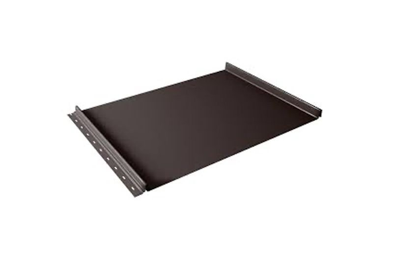 Кликфальц Grand Line 0,5 GreenCoat Pural BT с пленкой на замках RR 887 шоколадно-коричневый (RAL 8017 шоколад)