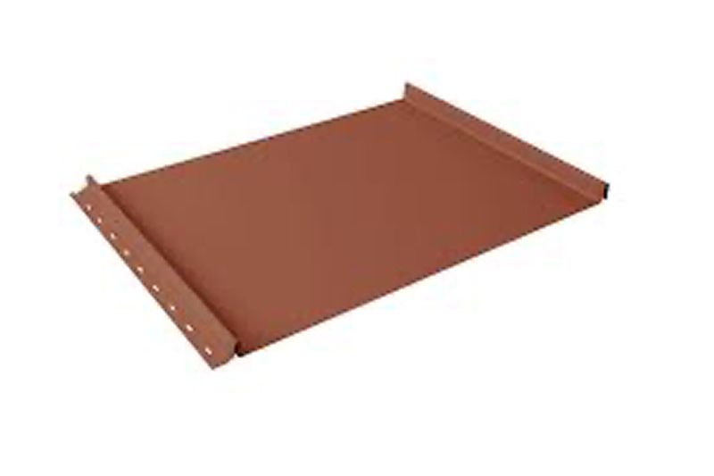 Кликфальц Grand Line 0,5 Satin Matt с пленкой на замках RAL 8004 терракота