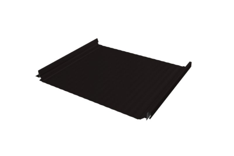 Кликфальц Pro Gofr Grand Line 0,5 Satin с пленкой на замках RAL 9005 черный
