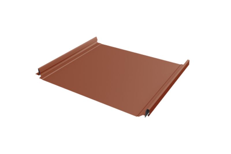Кликфальц Pro Line Grand Line 0,45 Drap с пленкой на замках RAL 8004 терракота
