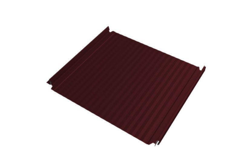 Кликфальц Double Pro Grand Line 0,45 Drap с пленкой на замках RAL 3005 красное вино