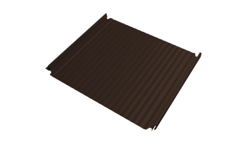 Кликфальц Double Pro Grand Line 0,45 Drap TX с пленкой на замках RAL 8017 шоколад