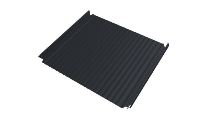 Кликфальц Double Pro Gofr Grand Line 0,45 Drap с пленкой на замках RAL 7024 мокрый асфальт