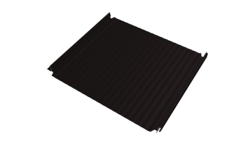 Кликфальц Double Pro Gofr Grand Line 0,45 Drap с пленкой на замках RAL 9005 черный