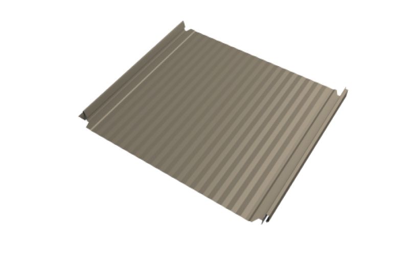 Кликфальц Double Pro Gofr Grand Line 0,45 PE с пленкой на замках RAL 1015 светлая слоновая кость