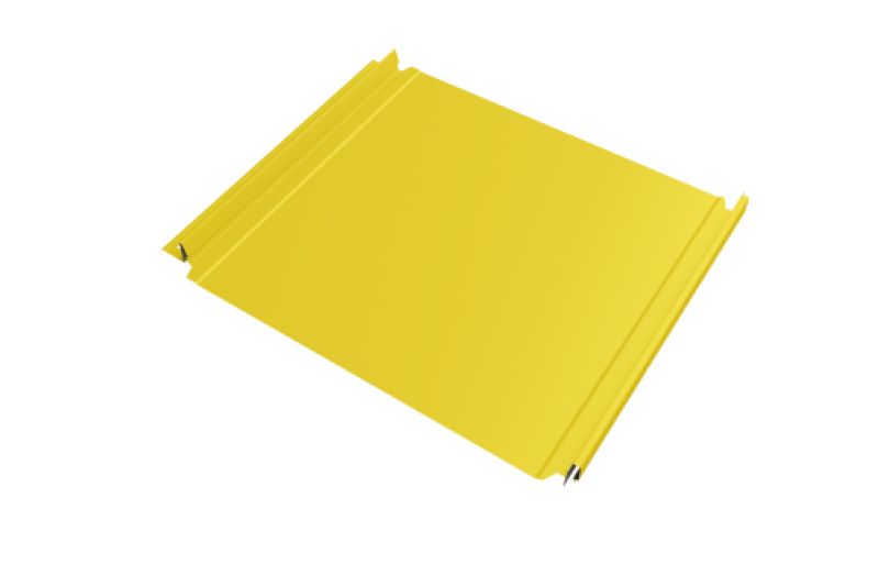 Кликфальц Double Pro  Line Grand Line 0,45 PE с пленкой на замках RAL 1018 цинково-желтый