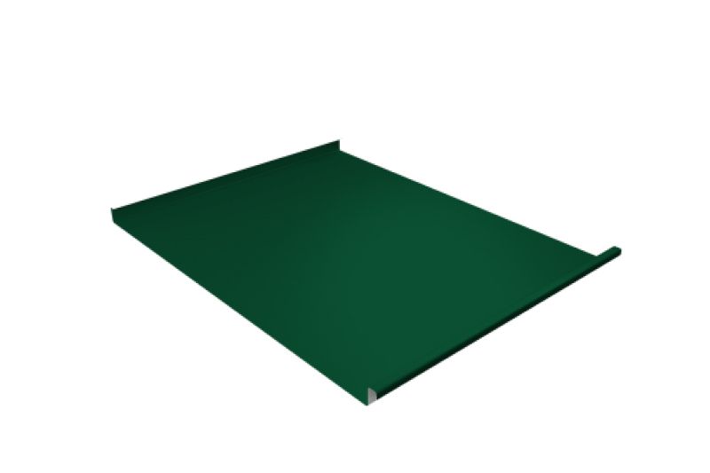 Фальц двойной стоячий  Line Grand Line 0,5 Satin Matt TX с пленкой на замках RAL 6005 зеленый мох