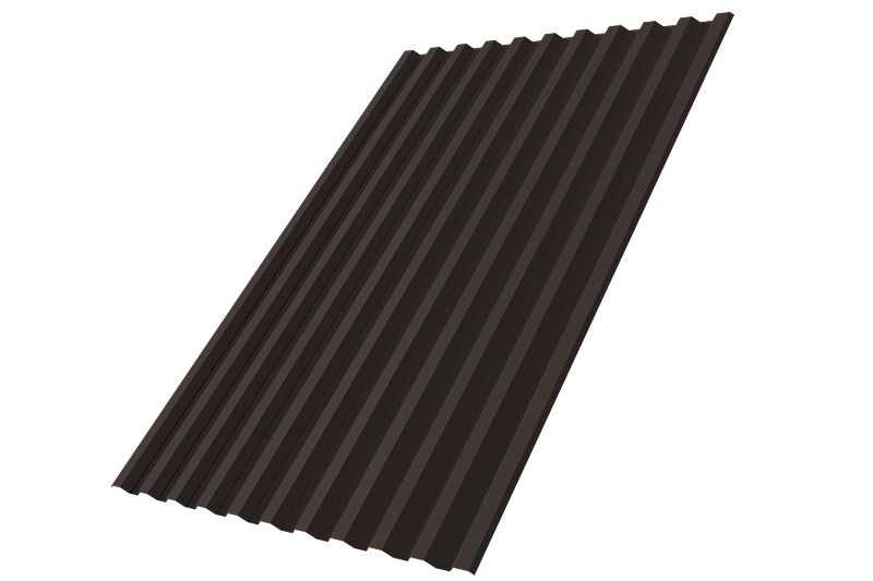 Профнастил С21R Grand Line 0,5 PurPro RR 32 темно-коричневый