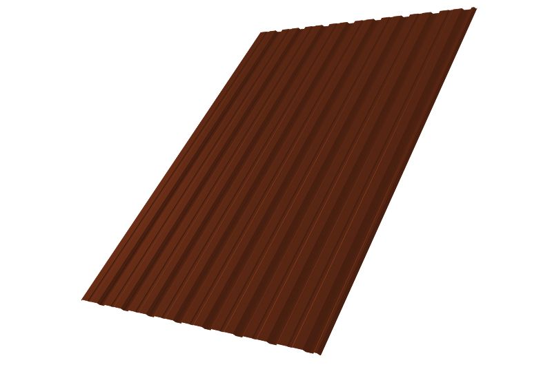 Профнастил С10R 0,5 Satin RAL 3009 оксидно-красный