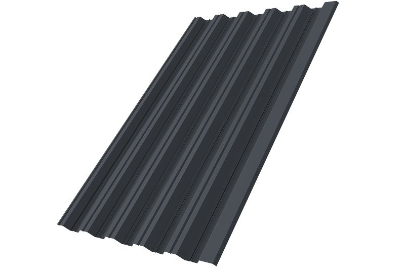 Профнастил НС35R 0,5 Satin RAL 7024 мокрый асфальт