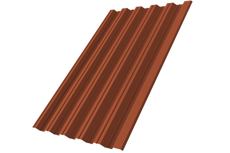 Профнастил НС35R 0,5 Velur X RAL 8004 терракота