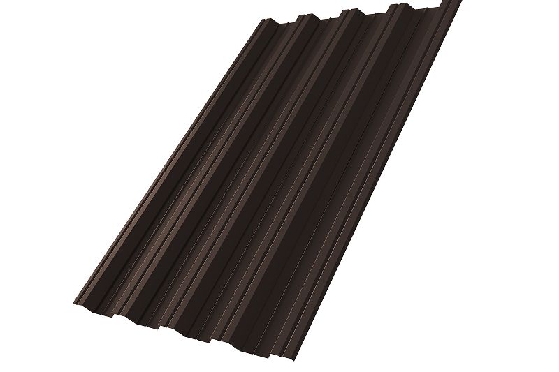 Профнастил НС44R 0,5 Velur X RR 32 темно-коричневый