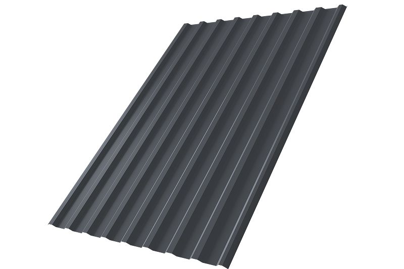 Профнастил С20R 0,45 PE RAL 7024 мокрый асфальт