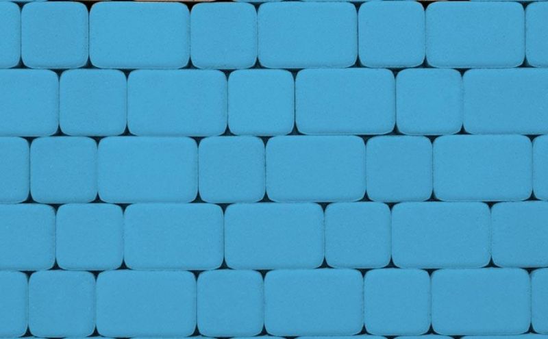 Плитка тротуарная ВЫБОР комплект из 2 видов плит Классико А.1.КО.4 гладкий цвет синий
