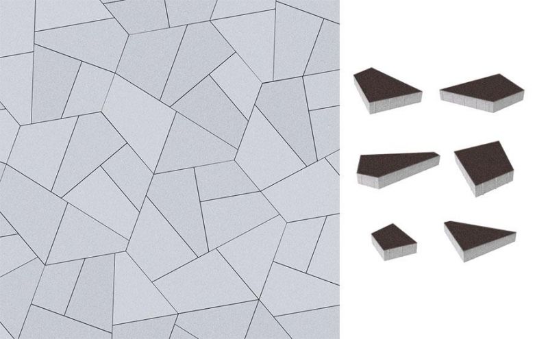 Плитка тротуарная ВЫБОР комплект из 6 видов плит Оригами 4Фсм.8 гладкий цвет коричневый
