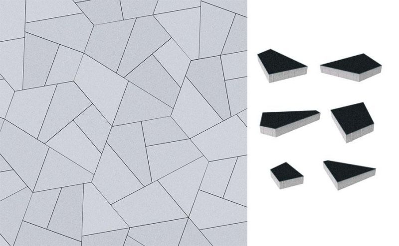 Плитка тротуарная ВЫБОР комплект из 6 видов плит Оригами 4Фсм.8 гладкий цвет черный
