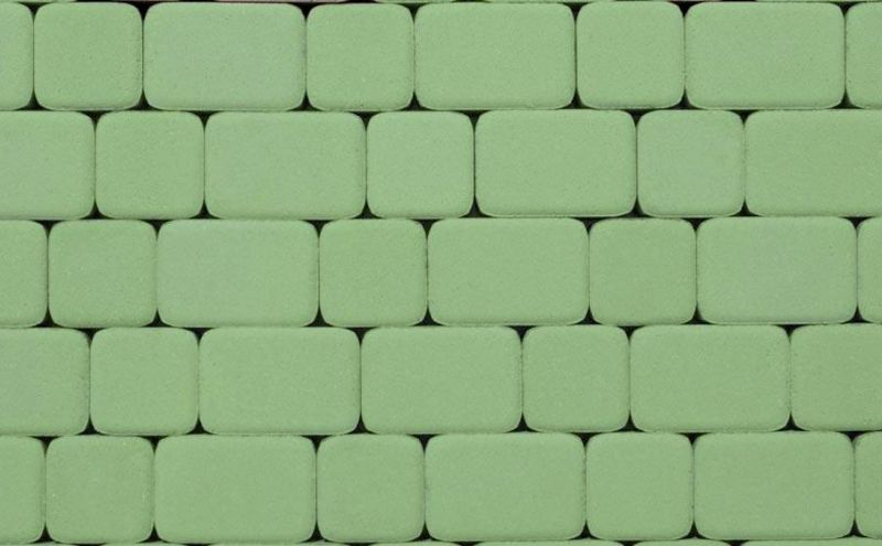 Плитка тротуарная ВЫБОР комплект из 2 видов плит Классико А.1.КО.4 гладкий цвет зеленый