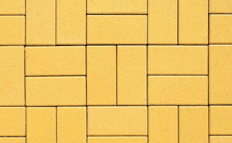 Плитка тротуарная ВЫБОР ЛА-Линия Б.2.П.6 гладкий цвет желтый 200*100*60 мм