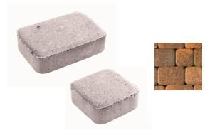Плитка тротуарная ВЫБОР комплект из 2 видов плит Классико А.1.КО.4 Листопад гладкий цвет Саванна