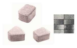 Плитка тротуарная ВЫБОР комплект из 3 видов плит Классико Б.2.КО.6 Листопад гладкий цвет Антрацит