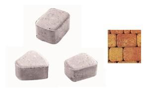 Плитка тротуарная ВЫБОР комплект из 3 видов плит Классико Б.2.КО.6 Листопад гладкий цвет Каир
