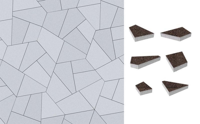 Плитка тротуарная ВЫБОР Оригами 4Фсм.8 гранит цвет коричневый