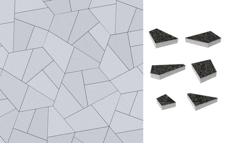 Плитка тротуарная ВЫБОР Оригами 4Фсм.8 гранит цвет черный
