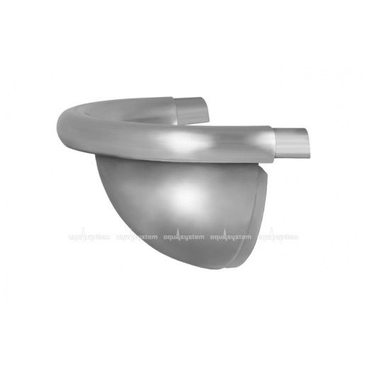 ЗАГЛУШКА ПОЛУКРУГЛАЯ AQUASYSTEM 125/90 Цинк-Титан