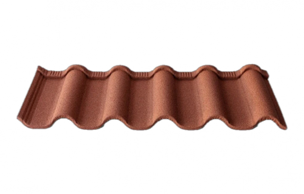 Композитная черепица TimsTile Грув 1340*420 мм Красно-бежевый (4)