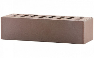 Кирпич клинкерный ЛСР Брюгге темно-терракотовый флэш гладкий 250*85*65 мм