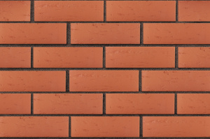 Кирпич облицовочный ЛСР красный рустик, утолщенные стенки, 250*120*65 мм