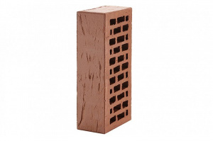 Кирпич облицовочный ЛСР коричневый рустик, утолщенные стенки, М175, 250*120*65 мм