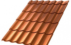 Металлочерепица МП Ламонтерра-X (AGNETA-20-Copper\Copper-0.5)