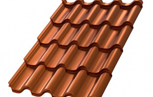 Металлочерепица МП Монтерроса-S (AGNETA-20-Copper\Copper-0.5)