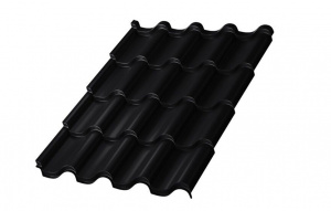 Металлочерепица МП Монтерроса-XL NormanMP (ПЭ-01-9005-0.5)