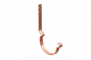 Водосточная система Aquasystem МЕДЬ КРЮК КРЕПЛЕНИЯ ЖЕЛОБА УДЛИНЕННЫЙ С КОМПЛЕКТОМ КРЕПЛЕНИЯ 125/90 BC