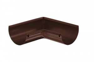 Водосточная система Aquasystem PU Угол желоба внутренний, 90/125 RAL8017