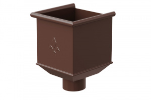 Водосточная система Aquasystem PU Воронка водосборная, 90/125 RAL8017