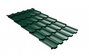 Металлочерепица Grand Line Kvinta Uno Satin Matt TX  RAL 6005 зеленый мох