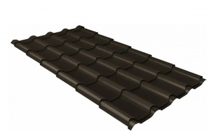 Металлочерепица Grand Line Kamea PurPro RR 32 темно-коричневый