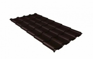 Металлочерепица Grand Line Kamea Velur X RAL 8017 шоколад